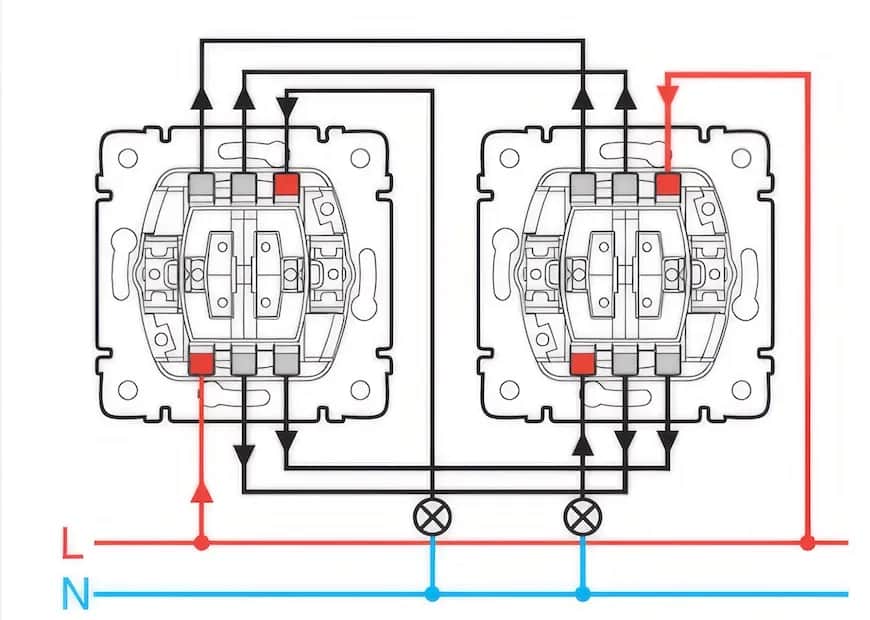 Jak podłączyć wyłącznik schodowy podwójny: prosty schemat montażu