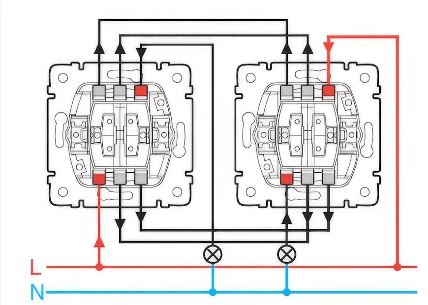 Jak podłączyć wyłącznik schodowy podwójny: prosty schemat montażu