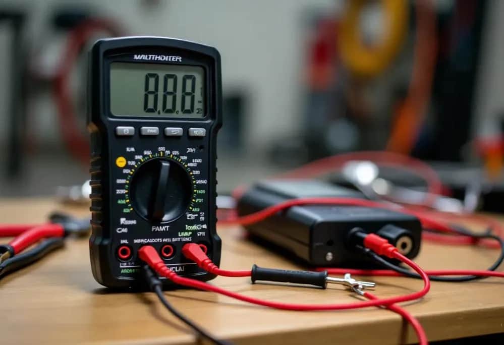 Co wskazuje amperomierz na prostowniku i jak to wpłynie na ładowanie?